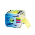 Lee Products Lee Products 067991 Wide Highlighter Note Tape With Dispenser; Yellow 67991
